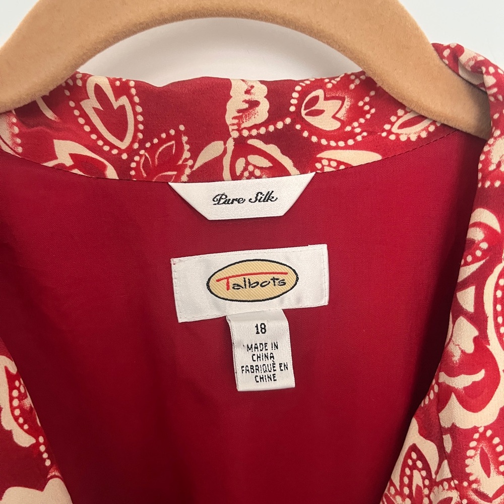 Talbots red wrap dress - Picture 7 of 8